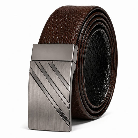 Mens Genuine Leather Belt | 2 in 1 Reversible (Brown & Black) (1 Pc.) - DIAGONOX - THE MEN THING