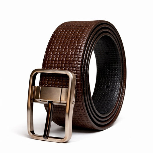Mens Genuine Leather Belt | 2 in 1 Reversible (Brown & Black) (1 Pc.) - GRIDCORE - THE MEN THING