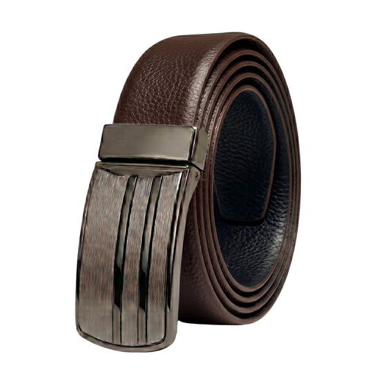Mens Genuine Leather Belt | 2 in 1 Reversible (Brown & Black) (1 Pc.) - IMPERON - THE MEN THING