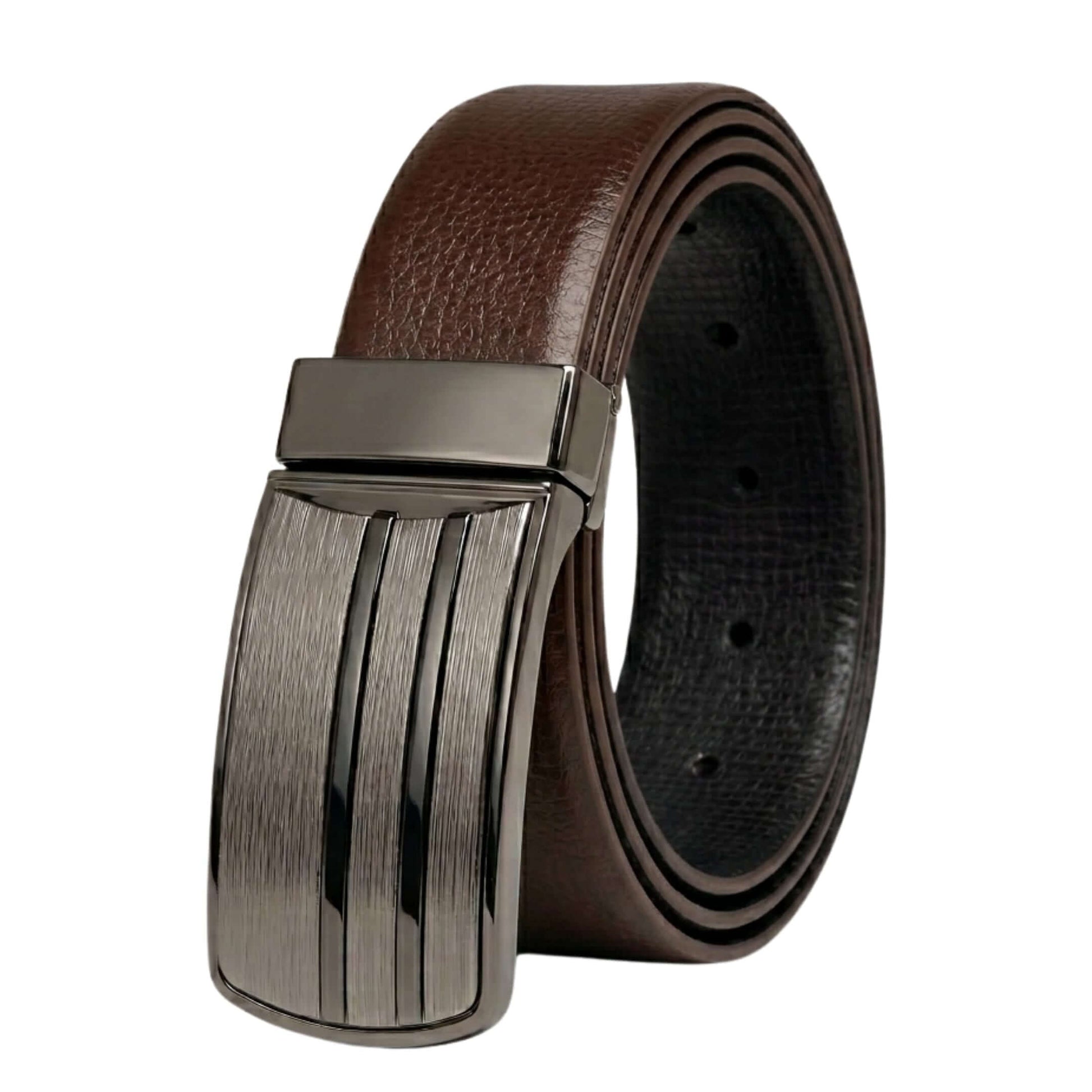 Mens Genuine Leather Belt | 2 in 1 Reversible (Brown & Black) (1 Pc.) - LINEFORGE - THE MEN THING