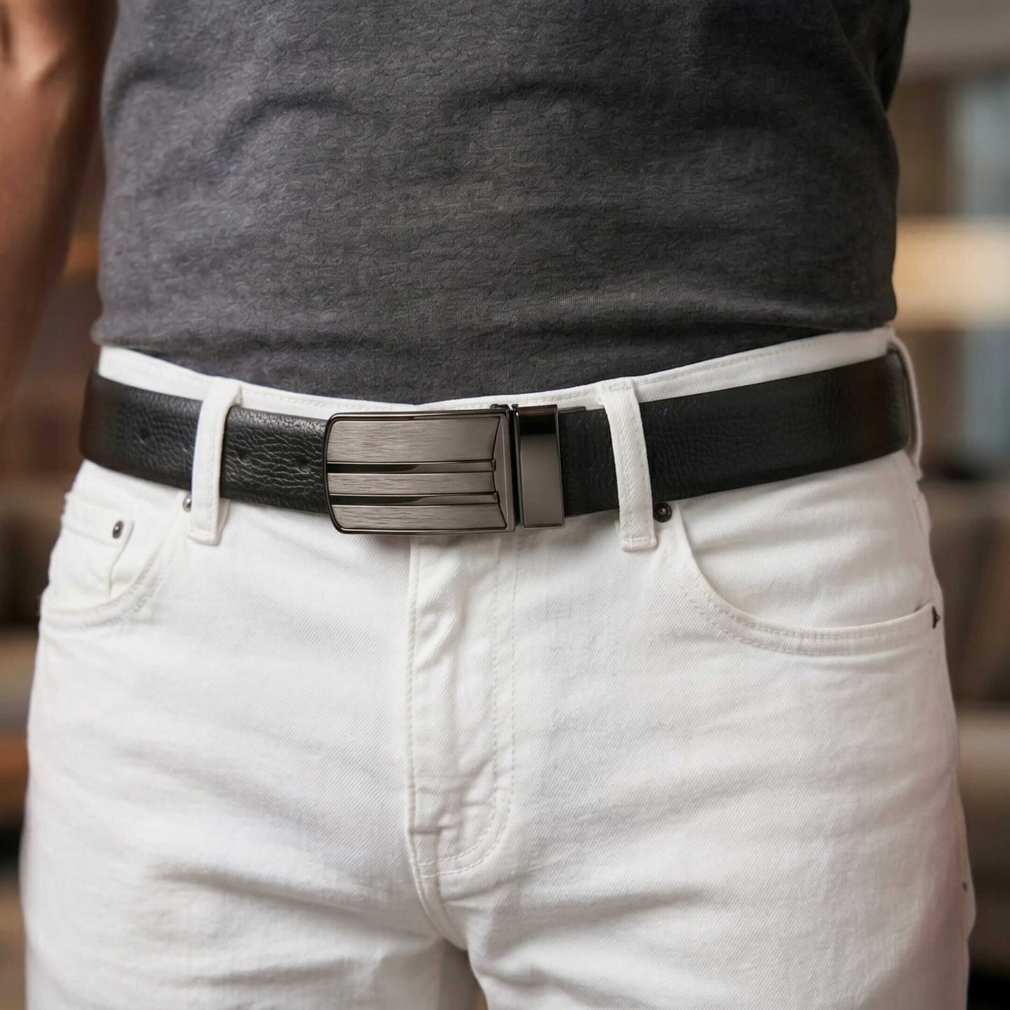 Mens Genuine Leather Belt | 2 in 1 Reversible (Brown & Black) (1 Pc.) - LINEFORGE - THE MEN THING