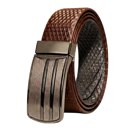 Mens Genuine Leather Belt | 2 in 1 Reversible (Brown & Black) (1 Pc.) - NOVARO - THE MEN THING