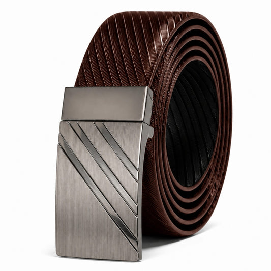 Mens Genuine Leather Belt | 2 in 1 Reversible (Brown & Black) (1 Pc.) - STRYDEX - THE MEN THING