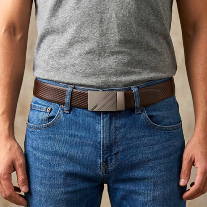 Mens Genuine Leather Belt | 2 in 1 Reversible (Brown & Black) (1 Pc.) - STRYDEX - THE MEN THING