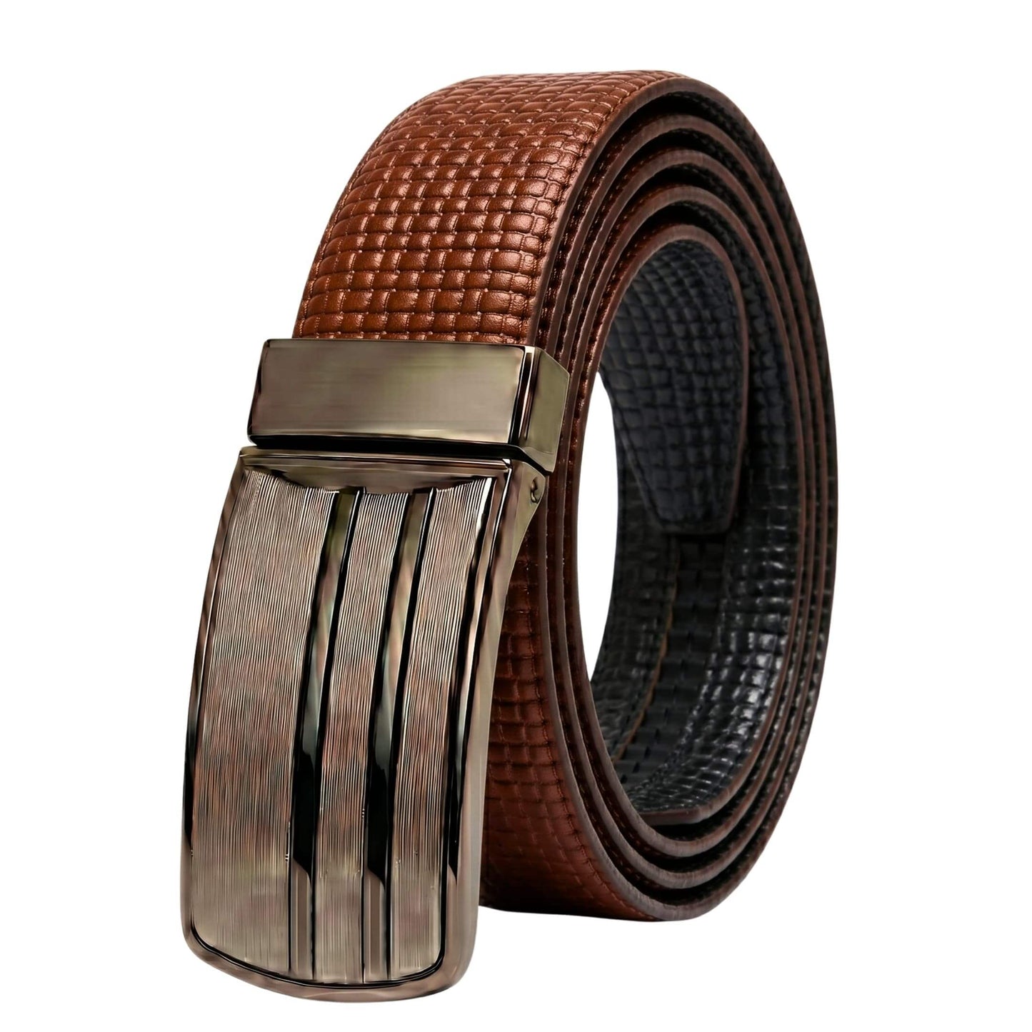 Mens Genuine Leather Belt | 2 in 1 Reversible (Brown & Black) (1 Pc.) - VALTRIX - THE MEN THING
