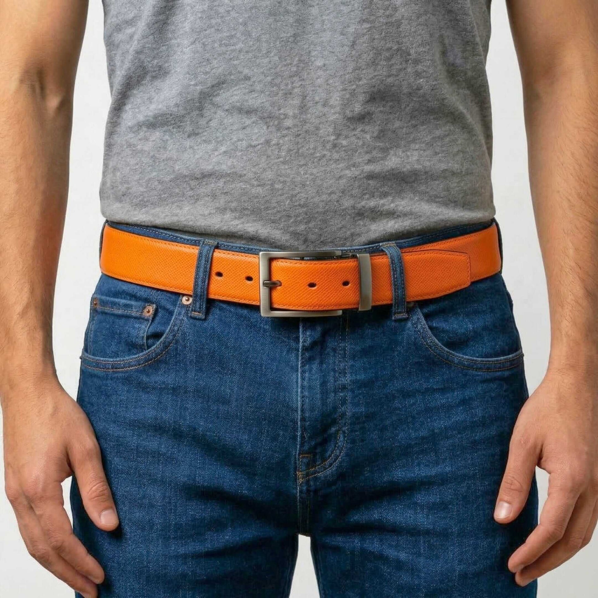 Mens 100% Genuine Leather Belt - VOLTEX Smooth Tan Core (Brown & Black Reversible) — Leather Belts for Men | THE MEN THING