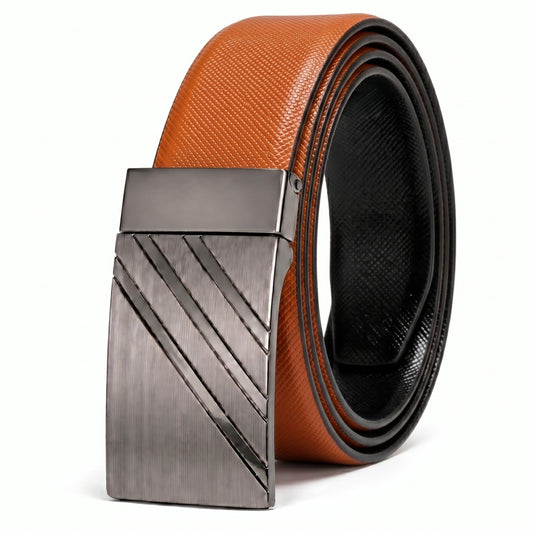 Mens Genuine Leather Belt | 2 in 1 Reversible (Brown & Black) (1 Pc.) - VSTRYX - THE MEN THING