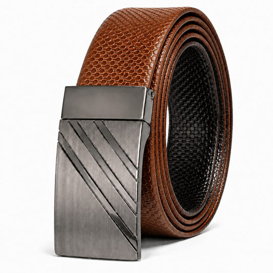 Mens Genuine Leather Belt | 2 in 1 Reversible (Brown & Black) (1 Pc.) - ZENTRIX - THE MEN THING