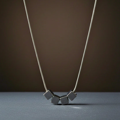 NEO CUBE - 8mm Titanium Steel Pendant with 22inch Chain for Men & Boys - THE MEN THING