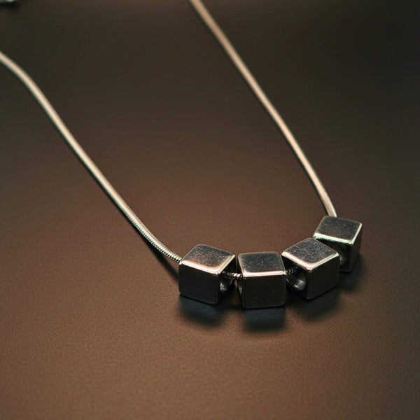 NEO CUBE - 8mm Titanium Steel Pendant with 22inch Chain for Men & Boys