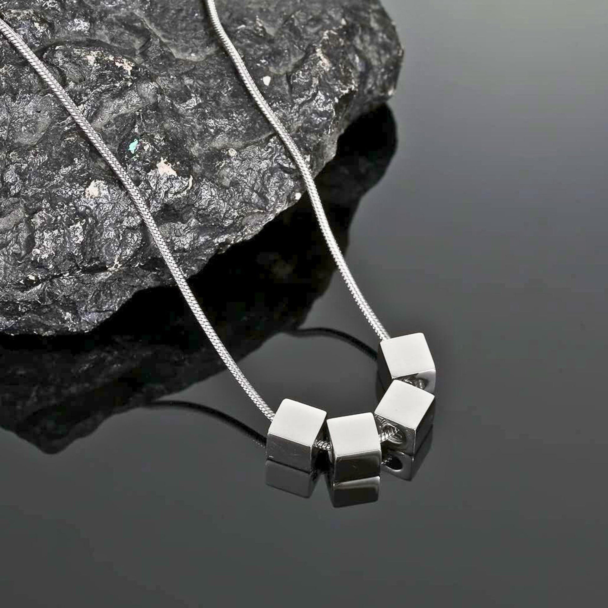 NEO CUBE - 8mm Titanium Steel Pendant with 22inch Chain for Men & Boys - THE MEN THING