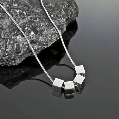 NEO CUBE - 8mm Titanium Steel Pendant with 22inch Chain for Men & Boys - THE MEN THING