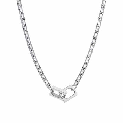NEXLOCK - 22mm Titanium Steel Pendant with 20 to 22inch 4mm Adjustable Round Box Chain for Men & Boys — SS Pendant with Chain for Men | THE MEN THING
