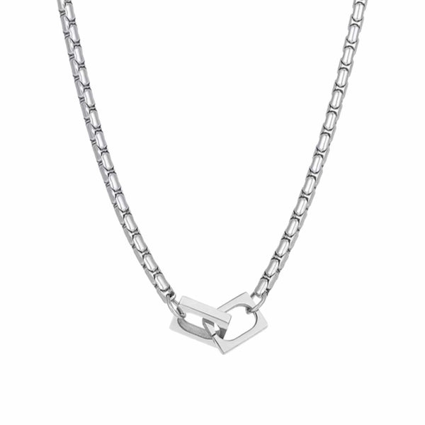 NEXLOCK - 22mm Titanium Steel Pendant with 20 to 22inch 4mm Adjustable Round Box Chain for Men & Boys