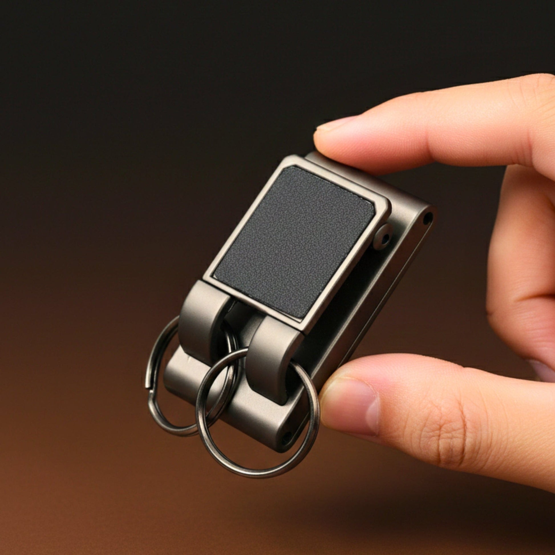 NEXRON - MATTE GREY - Stainless Steel Keychain for Men & Boy - THE MEN THING