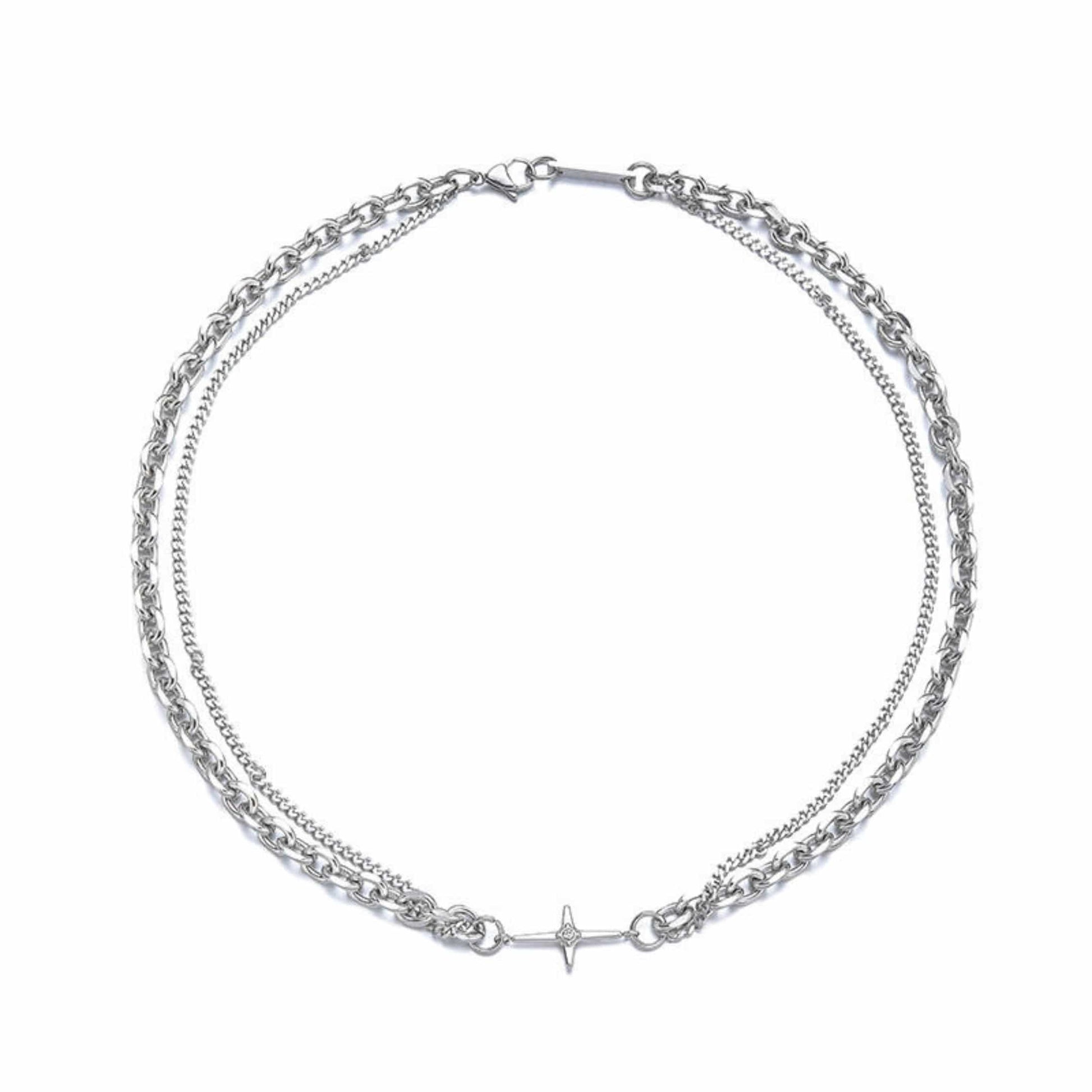NEXUS CROSS - 14mm Titanium Steel Pendant with 21inch Chain for Men & Boys — SS Pendant/ Necklace for Men | THE MEN THING