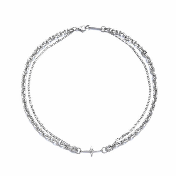 NEXUS CROSS - 14mm Titanium Steel Pendant with 21inch Chain for Men & Boys