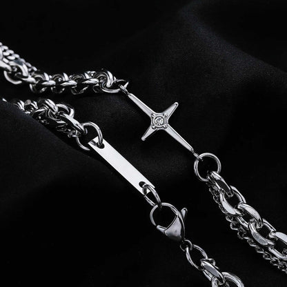 NEXUS CROSS - 14mm Titanium Steel Pendant with 21inch Chain for Men & Boys — SS Pendant/ Necklace for Men | THE MEN THING
