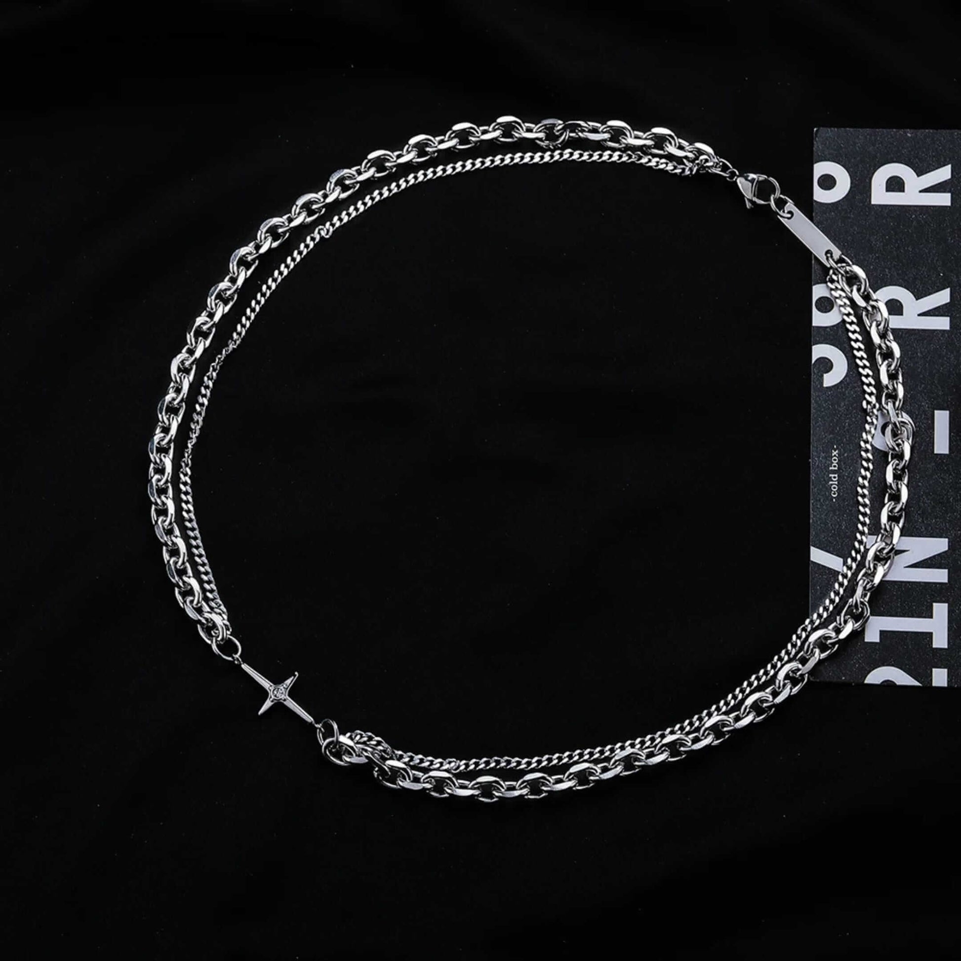 NEXUS CROSS - 14mm Titanium Steel Pendant with 21inch Chain for Men & Boys — SS Pendant/ Necklace for Men | THE MEN THING