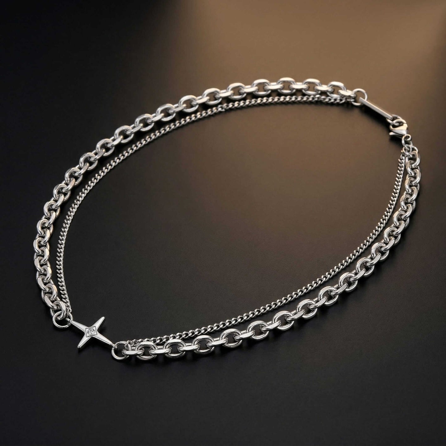 NEXUS CROSS - 14mm Titanium Steel Pendant with 21inch Chain for Men & Boys — SS Pendant/ Necklace for Men | THE MEN THING
