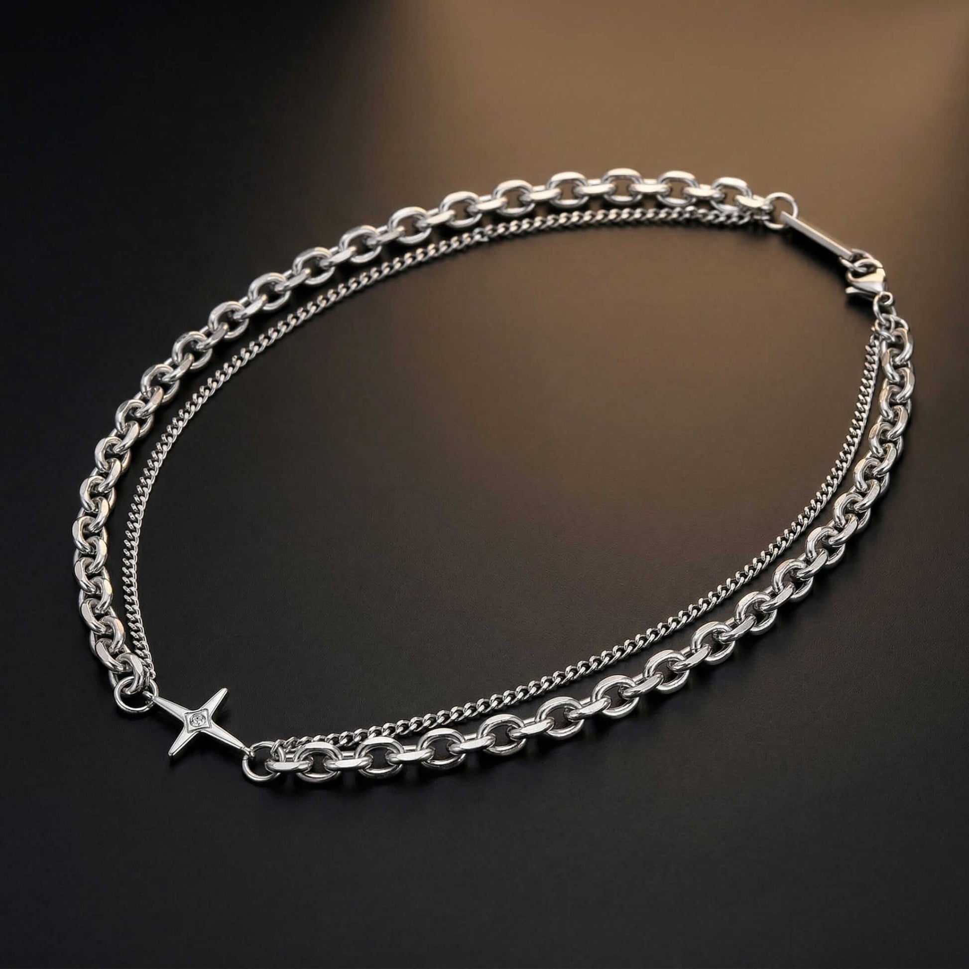 NEXUS CROSS - 14mm Titanium Steel Pendant with 21inch Chain for Men & Boys — SS Pendant/ Necklace for Men | THE MEN THING