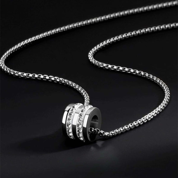 NEXUS ROLL - 12mm Titanium Steel Pendant with 23inch 4mm Round Box Chain for Men & Boys