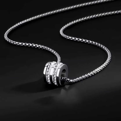 NEXUS ROLL - 12mm Titanium Steel Pendant with 23inch 4mm Round Box Chain for Men & Boys — SS Pendant/ Necklace for Men | THE MEN THING