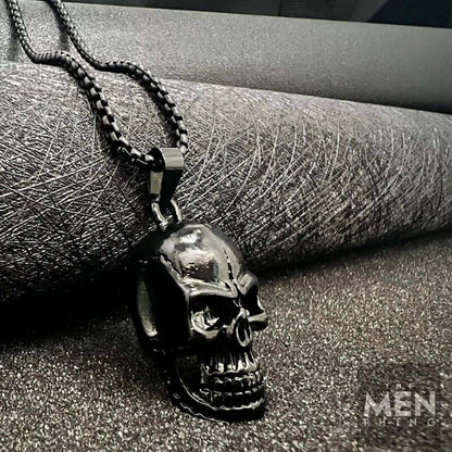 NIGHT SKULL (BLACK) - Alloy Pendant with Pure Stainless Steel 24inch Round Box Chain, European trending Style for Men & Boy - THE MEN THING