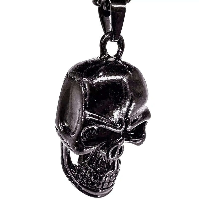 NIGHT SKULL (BLACK) - Alloy Pendant with Pure Stainless Steel 24inch Round Box Chain, European trending Style for Men & Boy - THE MEN THING