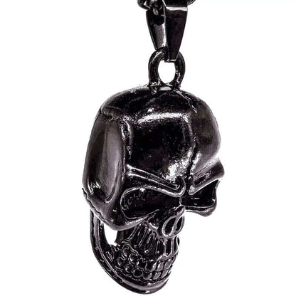 NIGHT SKULL (BLACK) - Alloy Pendant with Pure Stainless Steel 24inch Round Box Chain, European trending Style for Men & Boy - THE MEN THING