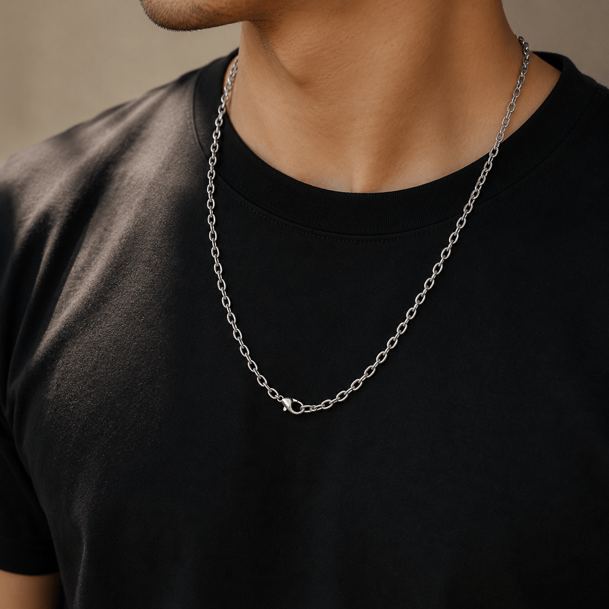 NIGHTSTEEL VEIN - 4mm Pure Stainless Steel Chain, 24inch for Men & Boys - THE MEN THING