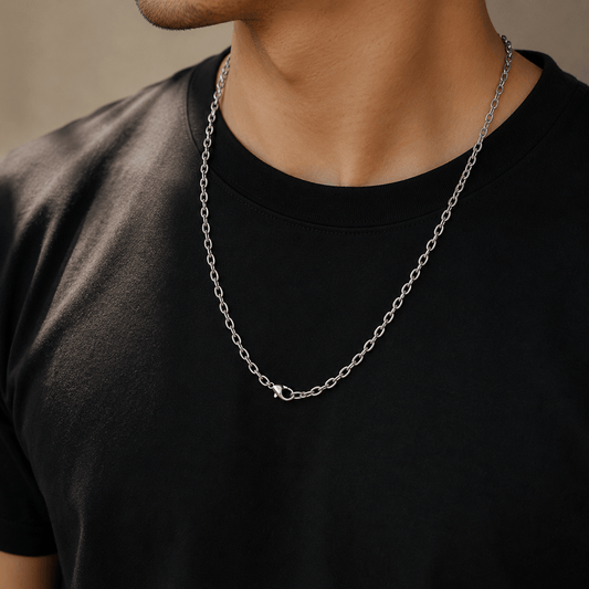 NIGHTSTEEL VEIN - 4mm Pure Stainless Steel Chain, 24inch for Men & Boys - THE MEN THING