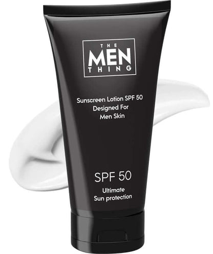 NO NON-SENSE - SunScreen for Men Skin - SPF 50 P+++ - Oil-Free Man SunScreen with Zinc Oxide & Titanium Dioxide from Japan for All Skin Types - Normal to Oily Skin (50ml) - THE MEN THING