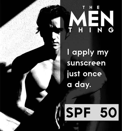 NO NON-SENSE - SunScreen for Men Skin - SPF 50 P+++ - Oil-Free Man SunScreen with Zinc Oxide & Titanium Dioxide from Japan for All Skin Types - Normal to Oily Skin (50ml) - THE MEN THING