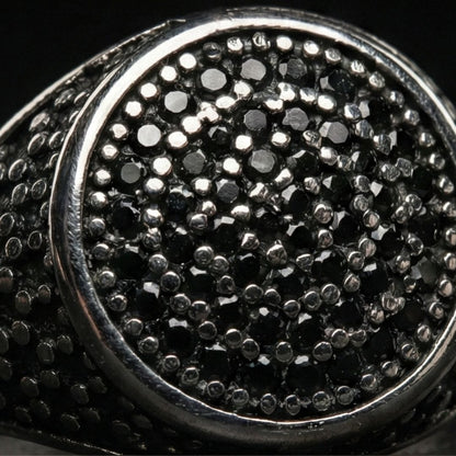 NOIR CREST RING - Pure Stainless Steel Men’s Steel Plated Ring (Size : 21-26) — Rings for Men | THE MEN THING
