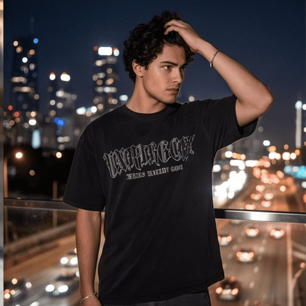 NOIR GLYPH Oversized T-Shirt - Black