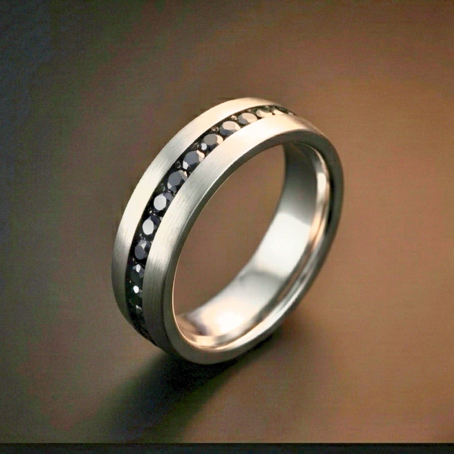 NOIRLINE - STEEL - Pure Stainless Steel Men’s Black - Steel-Plated Ring (Size : 17-22-27) - THE MEN THING