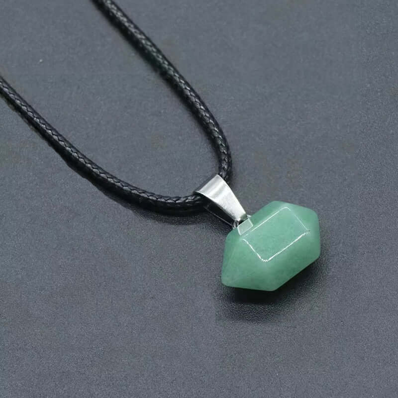 Natural Crystal Pendant with 19 inch Leather Rope Chain for Men & Boys - THE MEN THING
