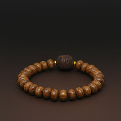OAKEN BEAD - 10mm Wooden Beads Bracelet with Natural Stone - Adjustable Bracelet - THE MEN THING
