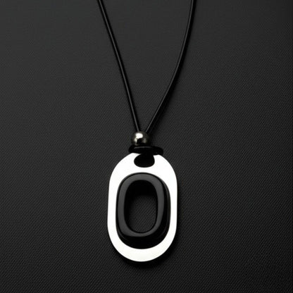 OBLIVION LOOP - Titanium Steel Pendant with Adjustable Rope Chain for Men & Boys - THE MEN THING