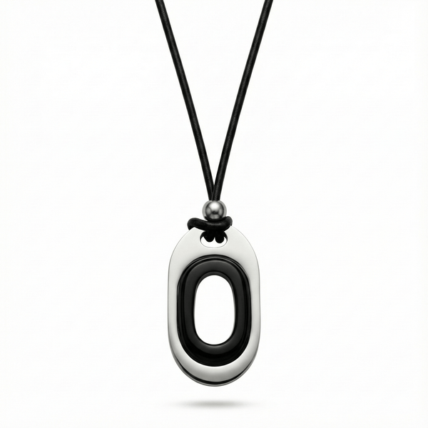 OBLIVION LOOP - Titanium Steel Pendant with Adjustable Rope Chain for Men & Boys