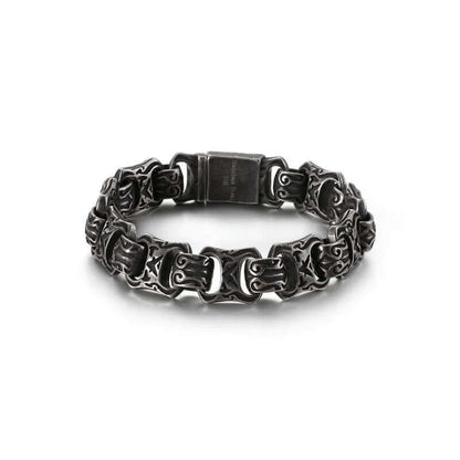 OBSIDIAN - 15mm Pure Titanium Steel Bracelet for Men & Boy (8inch) - THE MEN THING