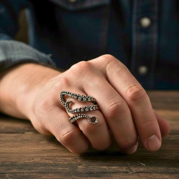OCTOPOD - Alloy Adjustable Vintage Ring, American trending Style for Men & Boys