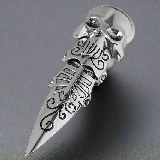 OCTOPOW- Full Finger Adjustable Knuckle Ring - Gothic Octopus King Rules - THE MEN THING