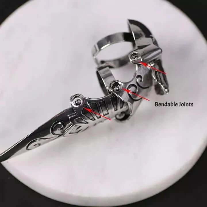 OCTOPOW- Full Finger Adjustable Knuckle Ring - Gothic Octopus King Rules - THE MEN THING