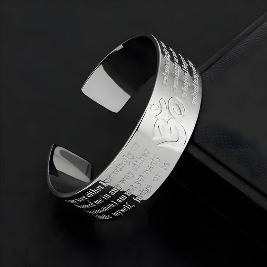 OM VERSE - Adjustable Pure Stainless Steel Bracelet, American trending Style for Men & Boy - THE MEN THING