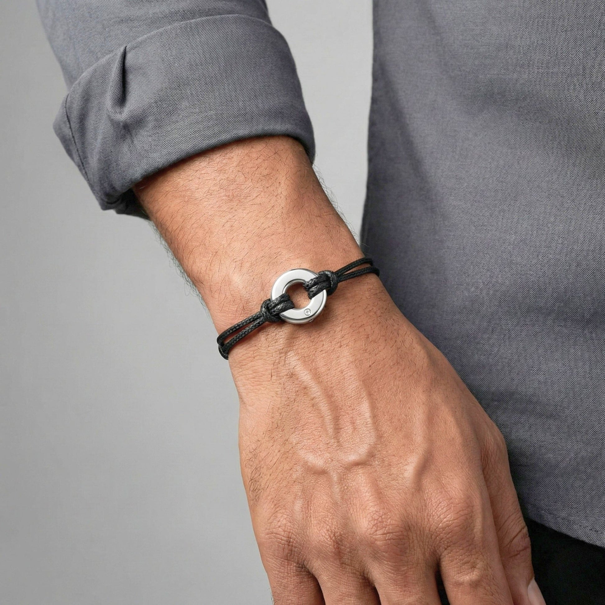 OMEN LINK - Pure Stainless Steel Adjustable Bracelet for Men & Boys - THE MEN THING