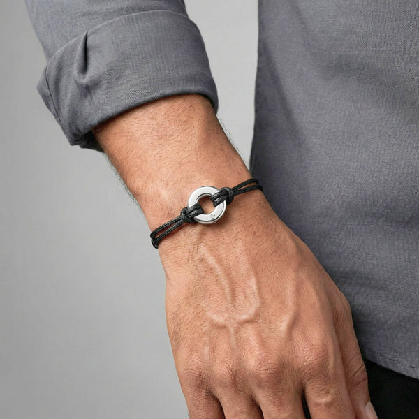 OMEN LINK - Pure Stainless Steel Adjustable Bracelet for Men & Boys