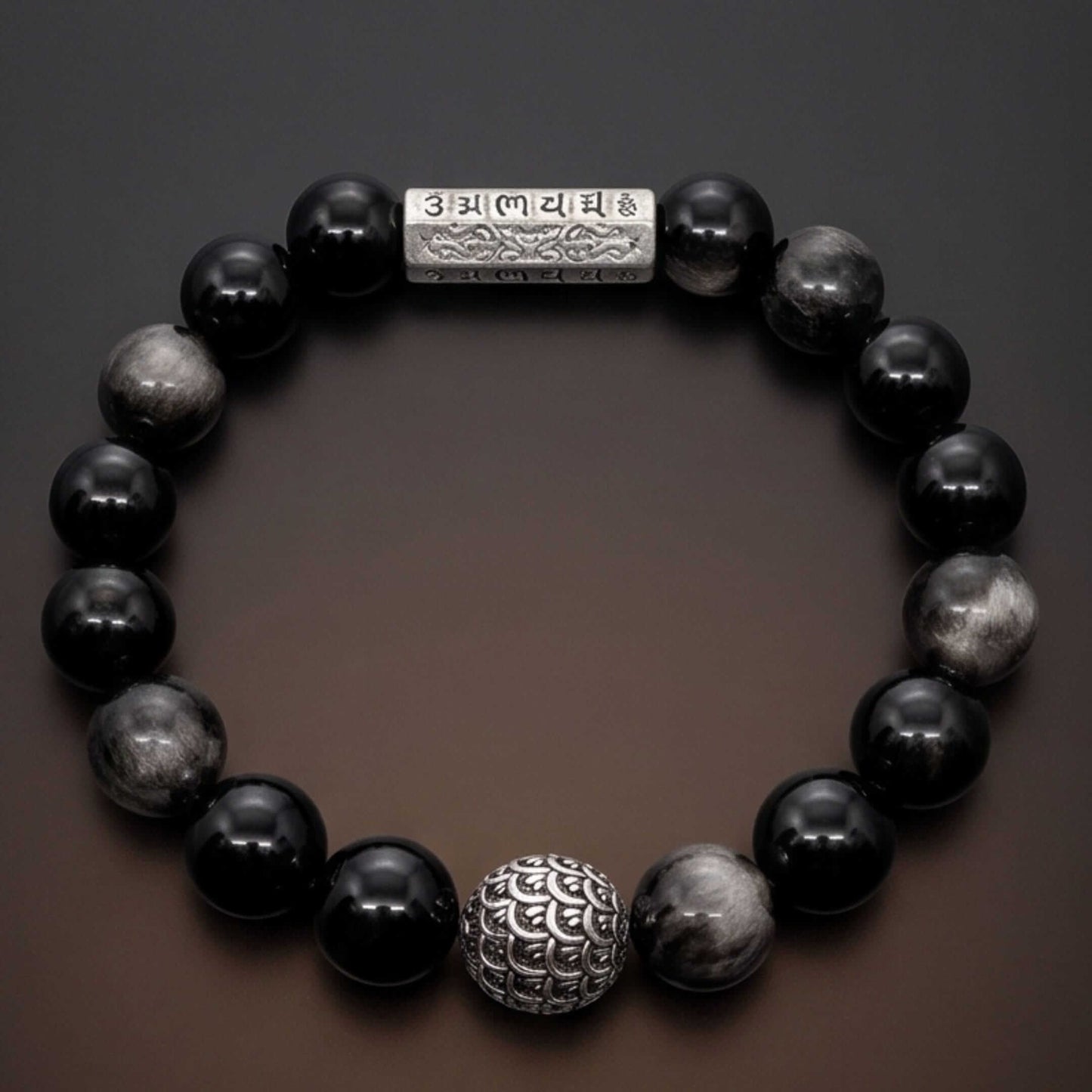 ONYX MANTRA - 12mm Beads Bracelet with Natural Stone Adjustable Bracelet for Men & Boys — Bead Bracelets for Men | THE MEN THING