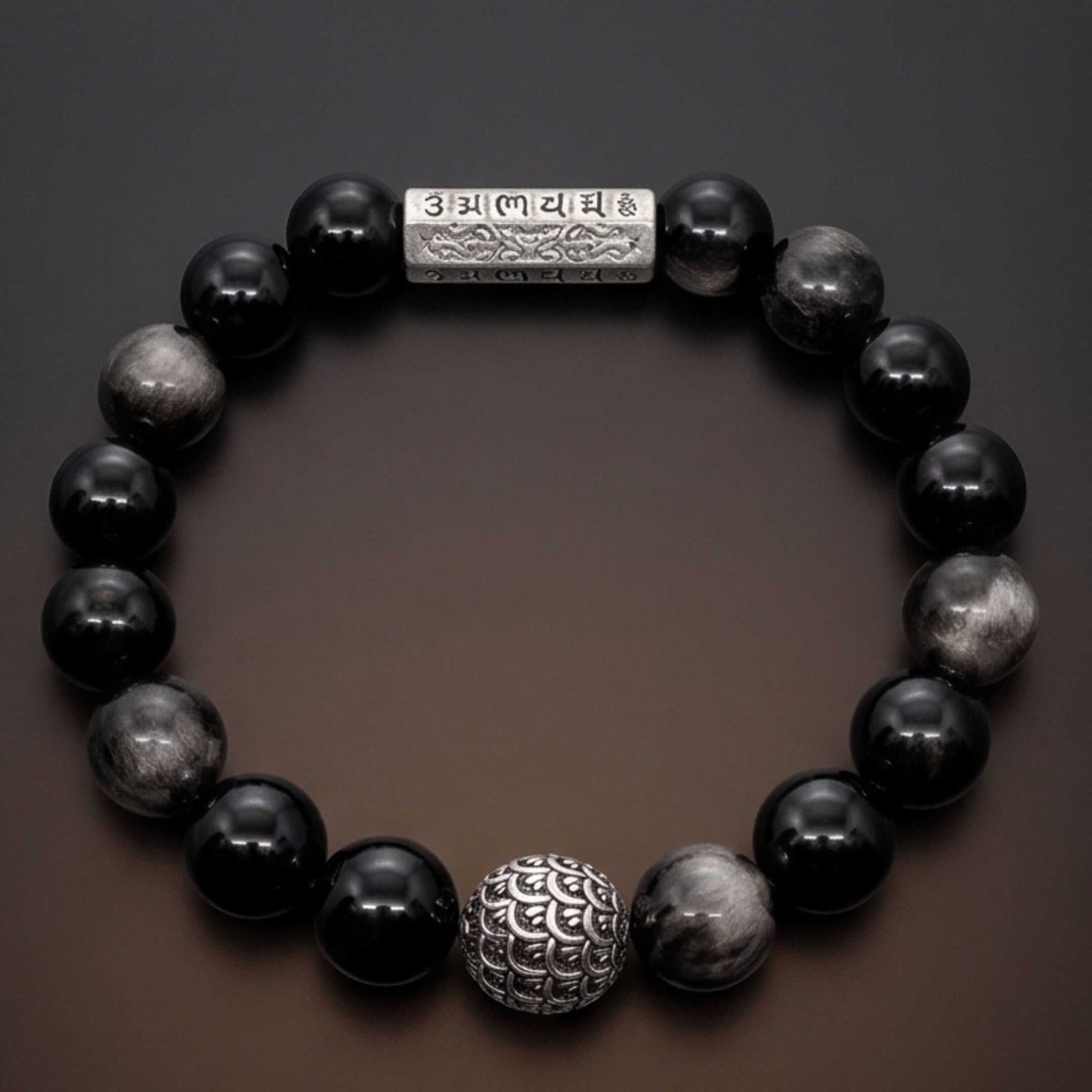 ONYX MANTRA - 12mm Beads Bracelet with Natural Stone Adjustable Bracelet for Men & Boys — Bead Bracelets for Men | THE MEN THING